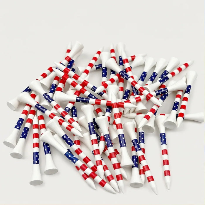 American Flag Bamboo Golf Tees
