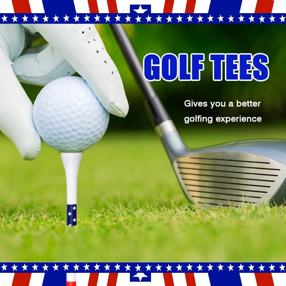 American Flag Bamboo Golf Tees