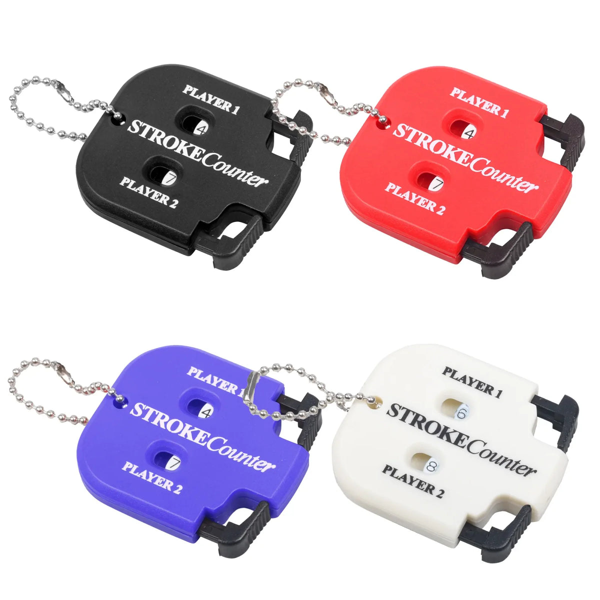 Mechanical Mini Golf Score Counter Keychain