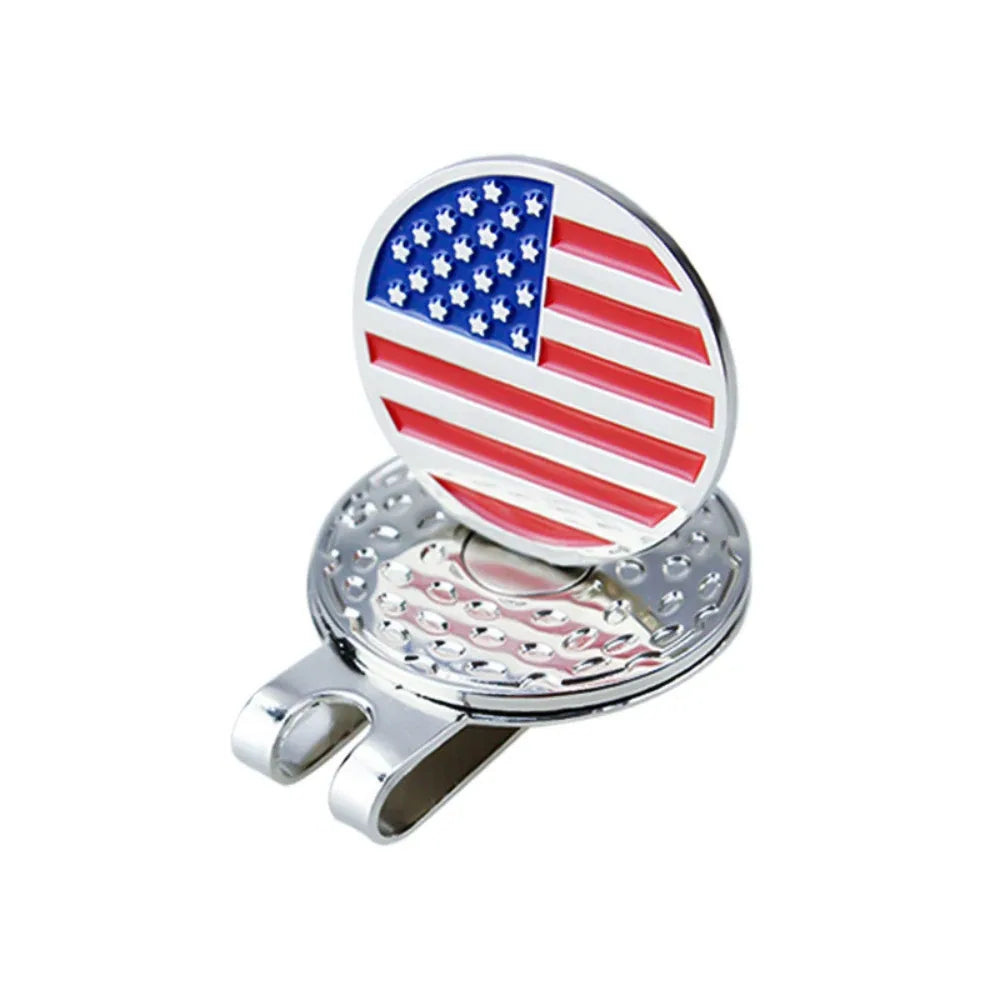 Magnetic American Flag Golf Hat Clip