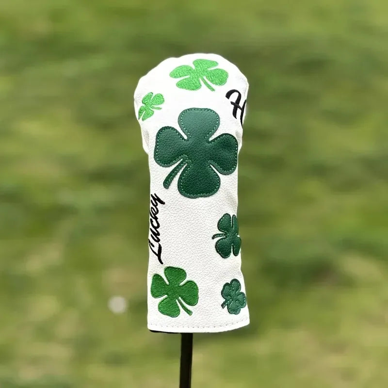 Lucky Clover Faux-Leather Golf Club Headcover