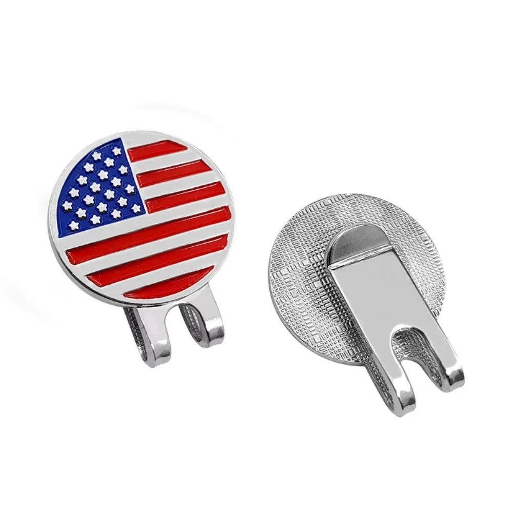Magnetic American Flag Golf Hat Clip