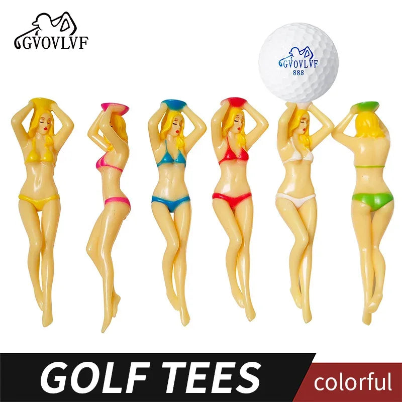 Funny Bikini Silhouette Golf Tees 6-Pack
