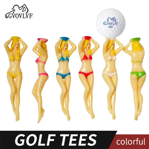 Funny Bikini Silhouette Golf Tees 6-Pack