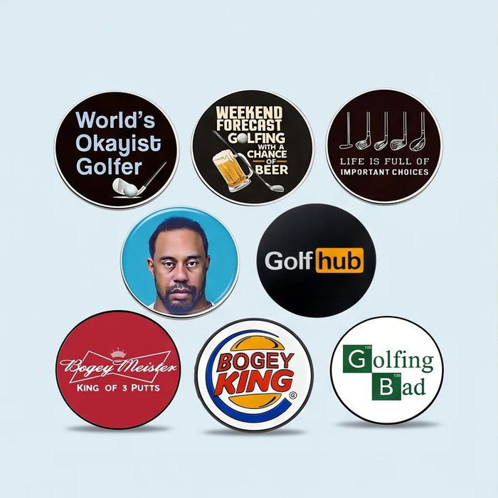 Funny Golf Ball Marker Set — 8 Pack