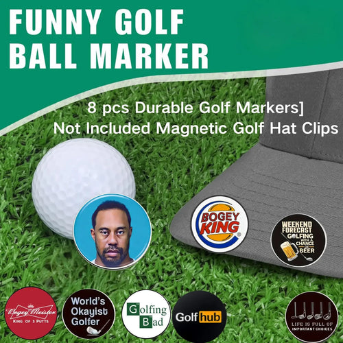 Funny Golf Ball Marker Set — 8 Pack