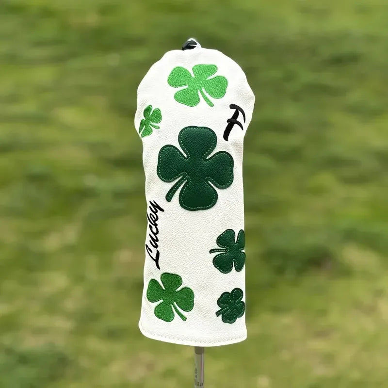 Lucky Clover Faux-Leather Golf Club Headcover