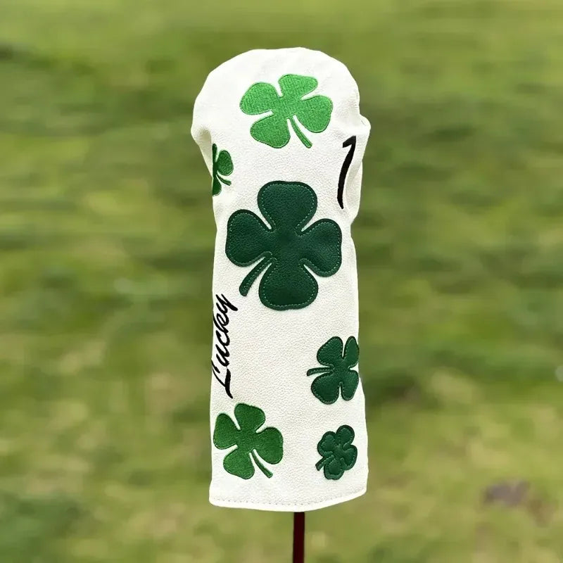 Lucky Clover Faux-Leather Golf Club Headcover