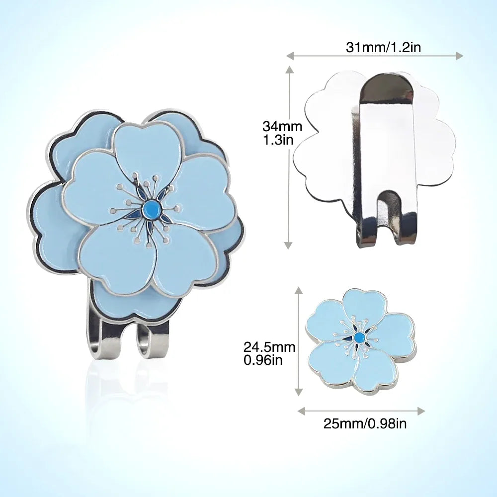 Magnetic Floral Golf Hat Clip