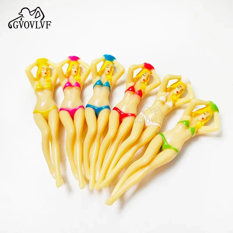 Funny Bikini Silhouette Golf Tees 6-Pack