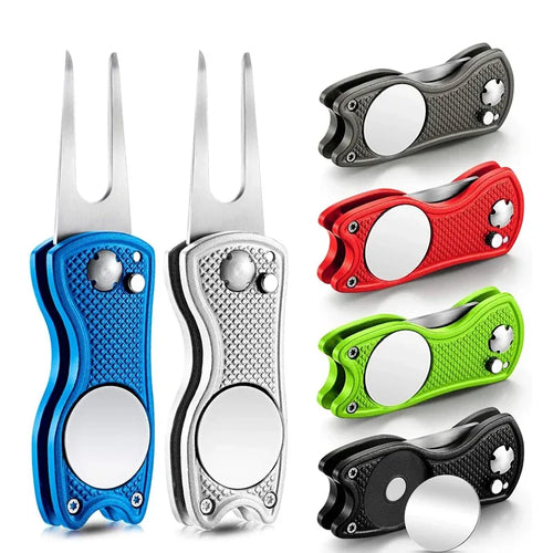 Foldable Golf Divot Tool & Groove Cleaner