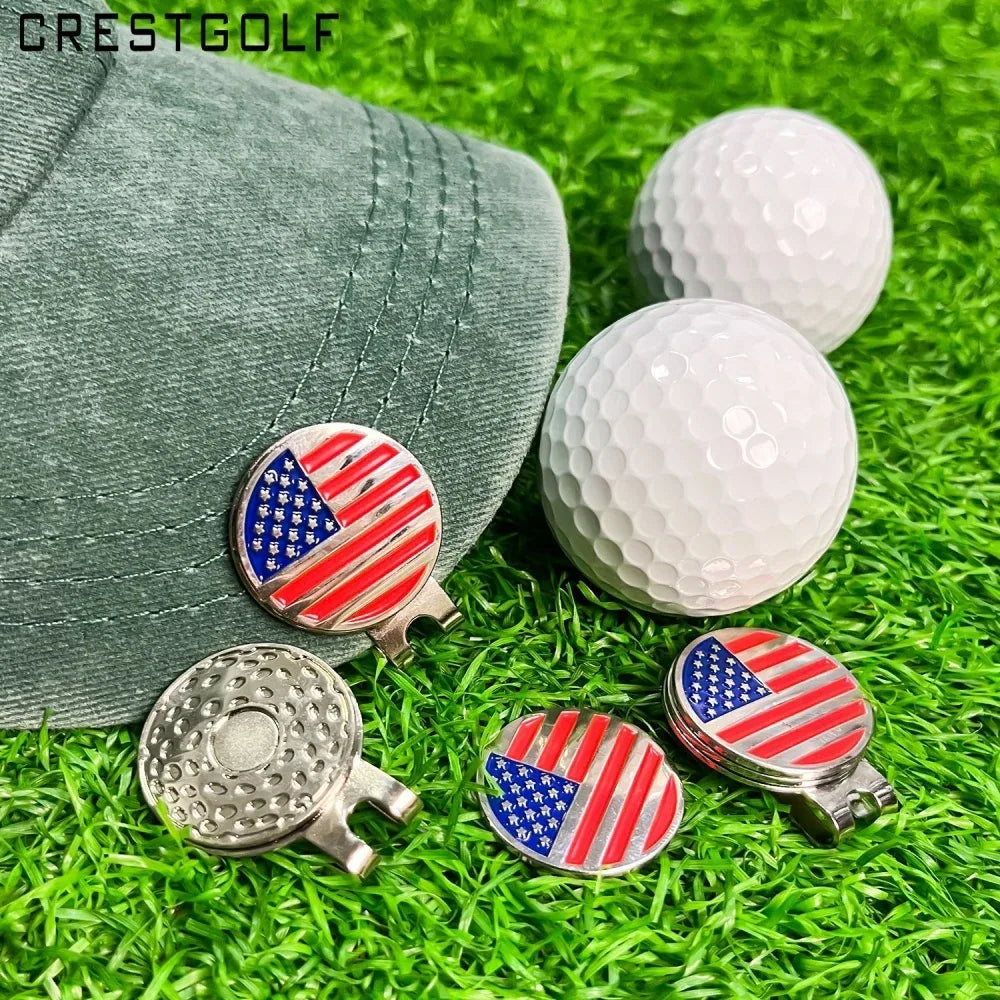 Magnetic American Flag Golf Hat Clip