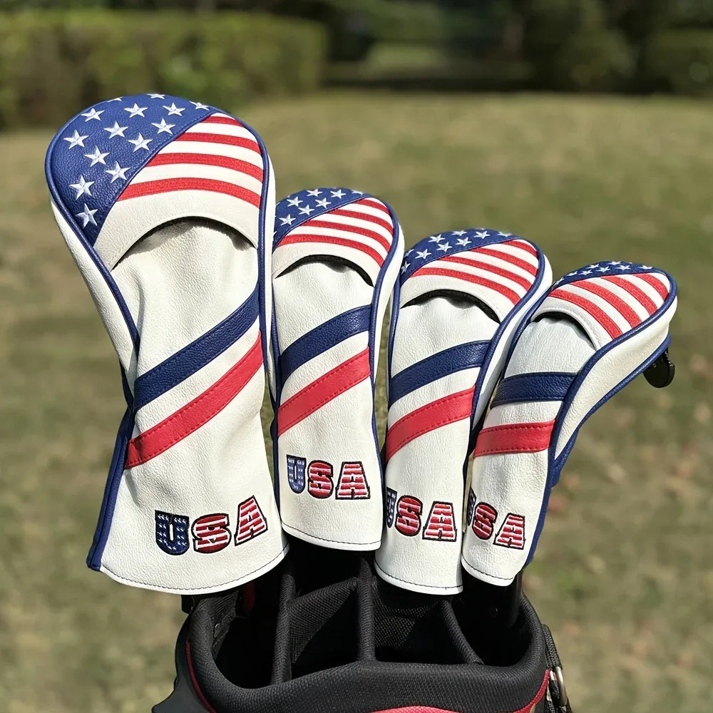 Patriotic Leather Golf Club Head Cover
