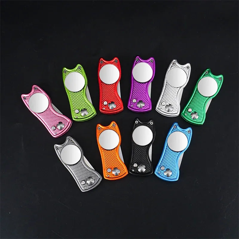 Foldable Golf Divot Tool & Groove Cleaner