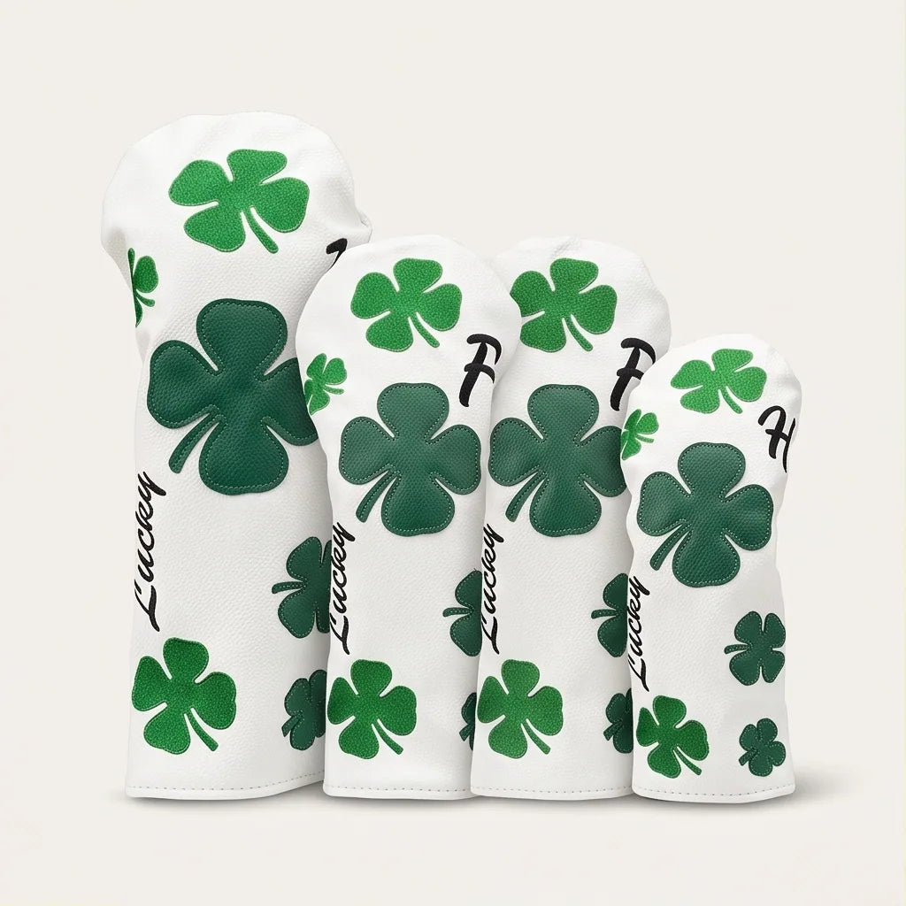 Lucky Clover Faux-Leather Golf Club Headcover