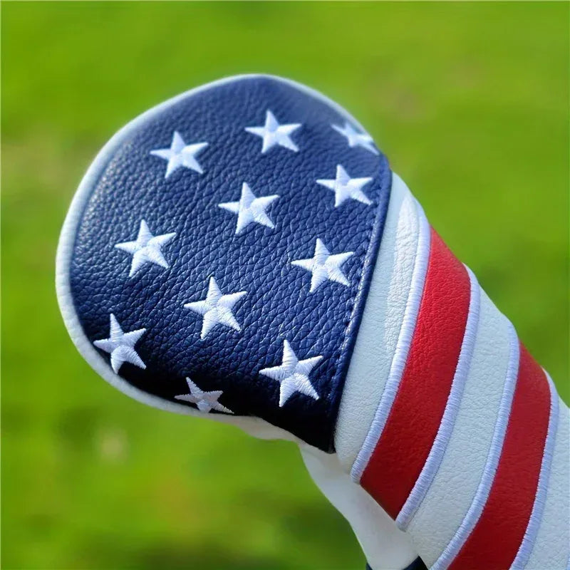 Patriotic Leather Golf Club Head Cover