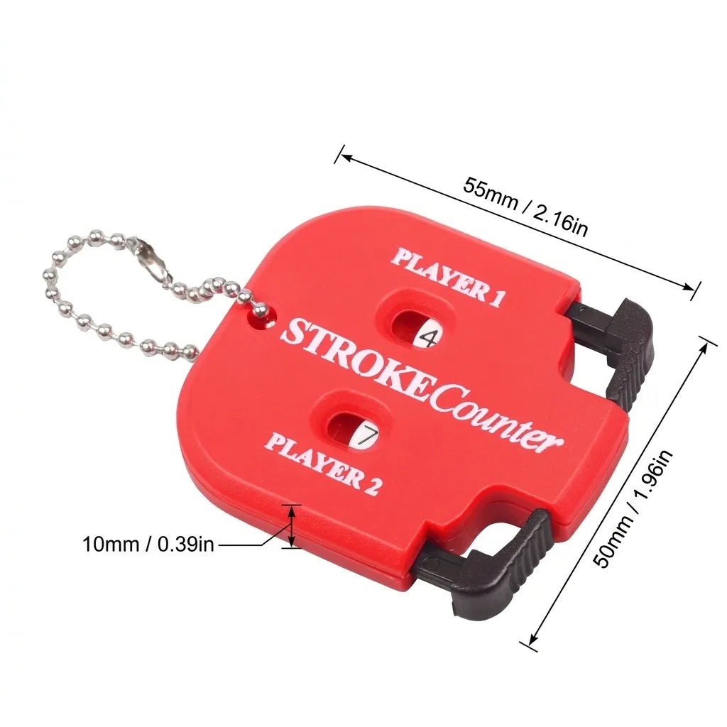 Mechanical Mini Golf Score Counter Keychain